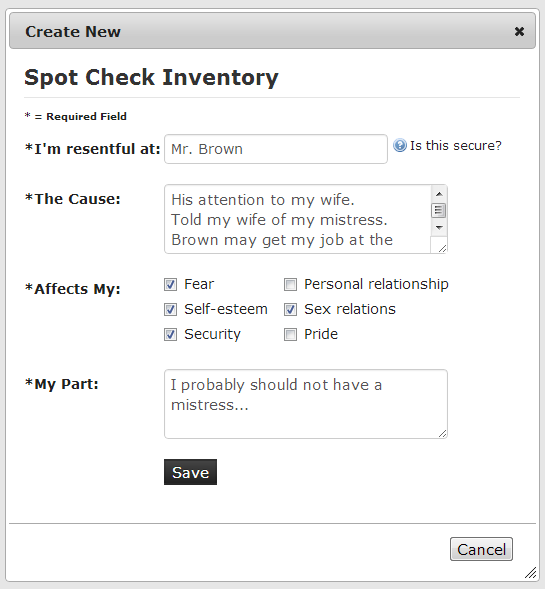 Mr. Brown AA Spot Check Inventory